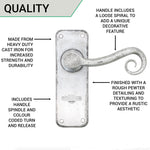 Iron Lever Curly Rustic Pewter Bathroom Set - tradefit - 4