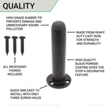 Projection Wall Mounted Door Stop - 90mm - Black Antique Iron - tradefit - 4