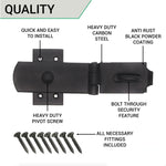 Hasp & Staple Swivel Pattern Heavy Duty - Black - 210x55mm - tradefit - 4