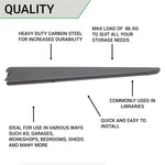 Twin Slot Shelving - Bracket - Black - 320mm - tradefit - 7