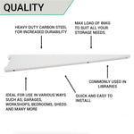 Twin Slot Shelving - Bracket - White - 470mm - tradefit - 7