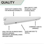 Twin Slot Shelving - Bracket - White - 170mm - tradefit - 7