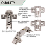 35mm Clip On Sprung Soft Close Kitchen Cabinet Hinge - FULL OVERLAY 165 Deg c/w Screw on Plate - tradefit - 4