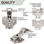 35mm Clip On Sprung Soft Close Kitchen Cabinet Hinge - INSET 110 Deg c/w Euro Screw on Plate - tradefit - 4