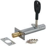 Concealed Door Security Rack Bolt Pack of 2 - 86mm - Satin - Pack 2 Bolts + 2 Keys - tradefit - 4