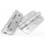 Satin Stainless Fire Door Hinges - 3 Inch/76mm - Grade 7 Steel Ball Bearing - Pack 2 - Radius - tradefit - 5