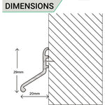 Door Rain Deflector - 914mm - Aluminium - tradefit - 4