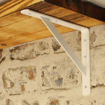 Shelf Bracket Strong Beam Industrial Reinforced Stay arm Shelving Heavy Duty Single - 200 x 250 x 30 x 4mm - White - PAIR - tradefit - 4