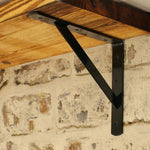 Shelf Bracket Strong Beam Industrial Reinforced Stay arm Shelving Heavy Duty Single - 500 x 330 x 30 x 4mm - Black - PAIR - tradefit - 4