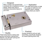 Rim Latch With Locking Snib - Polished Chrome - tradefit - 3