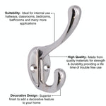 Hat Coat & Robe Hook - Polished Chrome - Pack of 4 - tradefit - 3
