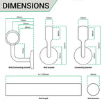 Handrail Kit - Interior Use - 3600mm - Antique Brass - tradefit - 4