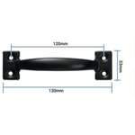 Gate Pull Handle Hot Bed Pressed Steel - 165mm - Black - Pack of 1 - tradefit - 2