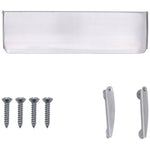 Curved Interior Inner Letter Box Tidy Flap - 355x127mm - Satin Chrome - tradefit - 1