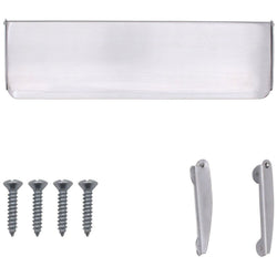 Inner Letter Box Tidy - 400x127mm - Satin Chrome - tradefit