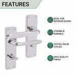Sassari Polished Chrome Lever Door Handle - Bathroom - tradefit - 2