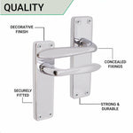 Sassari Polished Chrome Lever Door Handles - Latch - tradefit - 4