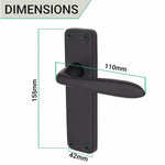 Sassari Matt Black Lever Door Handles - Latch - tradefit - 3