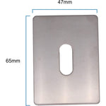 Repair Escutcheon Large Self Adhesive - SUS304 - Keyhole - 65x47x1.2mm - Polished Stainless - tradefit - 3
