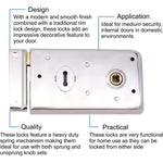 Rim Sashlock Surface Mounted Lock - 140 x 85mm - Satin Chrome - tradefit - 2