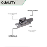 Narrow Locking Fitch Pattern Sash Window Fastener - 64mm - Satin Chrome - tradefit - 6