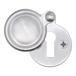 Victorian Keyhole Covered Escutcheon for Front Doors 34mm Satin Chrome - tradefit