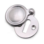 Victorian Keyhole Covered Escutcheon for Front Doors 34mm Satin Chrome - tradefit - 6