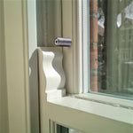 Locking Security Sash Window Stop Set - Pack of 2 with Key - Satin Chrome - tradefit - 2