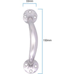 Bow Pattern Pull Handle - 150mm / 6 Inch - Aluminium - tradefit - 3