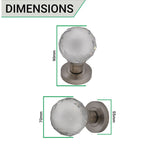 Glass Mortice Door Knob - Satin Nickel - tradefit - 3