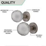 Glass Mortice Door Knob - Satin Nickel - tradefit - 4
