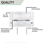 Victorian Letter Plate - 305x100mm - Satin Chrome - tradefit - 5