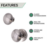 Victorian Satin Chrome Rim Door Knob - tradefit - 2
