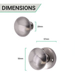 Victorian Satin Chrome Rim Door Knob - tradefit - 3
