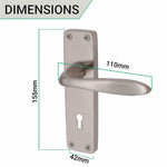 Sassari Satin Nickel Lever Lock Door Handle - Keyhole - tradefit - 3