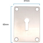 Repair Escutcheon - Keyhole - 65x47x1.2mm - Satin Stainless - tradefit - 3