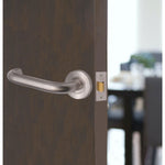 Return To Door Handle Lever on Round Rose FD30/60 - 19x52mm 8mm Sprung Rose - Satin Stainless Steel - tradefit - 7