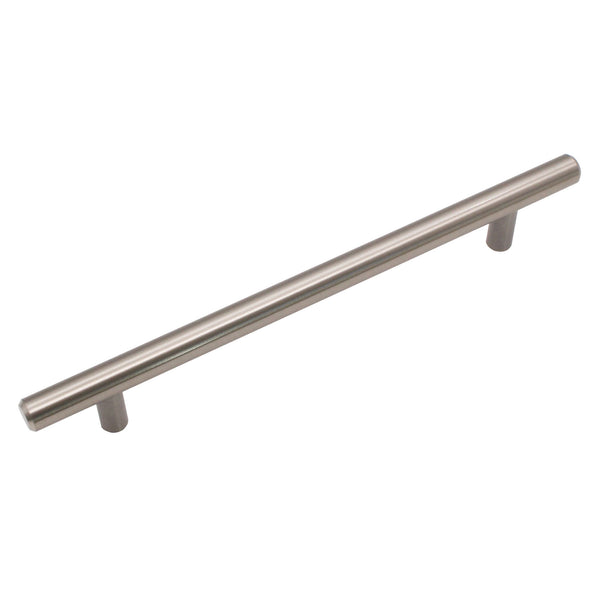 T - Bar Cupboard Dee Handle 156x12mm 96mm Centres Brushed Nickel - tradefit - Featured Image