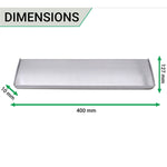 Curved Interior Inner Letter Box Tidy Flap - 355x127mm - Satin Chrome - tradefit - 4