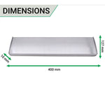 Inner Letter Box Tidy - 400x127mm - Satin Chrome - tradefit - 4