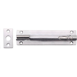 Necked Barrel Bolt - 100mm - Satin Chrome - tradefit