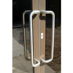 Guardsman Entrance Cranked Pull Handles - Back to Back Fix - 425 x 32mm - 316 Satin Stainless Steel - tradefit - 3