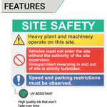 Site Safety Sign 800x600mm Foamex Screw or Tie Fixed - tradefit - 3