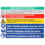 Site Safety Notice 800x600mm Foamex Screw or Tie Fixed - tradefit - 1