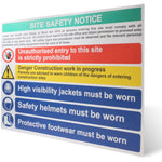 Site Safety Notice 800x600mm Foamex Screw or Tie Fixed - tradefit - 6
