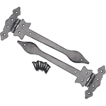 Black Iron Spear Pattern Antique Wrought Cast Iron Hinge - 225mm / 9 Inch - Black - tradefit - 6