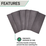 Intumescent Hinge Pads - Graphite - Pack of 6 - 102 x 44 x 0.8mm - Suit 102 x 102mm Hinge - tradefit - 2