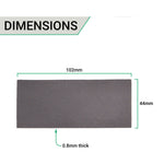 Intumescent Hinge Pads - Graphite - Pack of 6 - 102 x 44 x 0.8mm - Suit 102 x 102mm Hinge - tradefit - 3