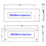 Stainless Internal Letter Plate - 330x110mm - Satin Stainless Steel - tradefit - 2