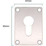Repair Escutcheon - Euro - 65x47x1.2mm - Satin Stainless - tradefit - 3